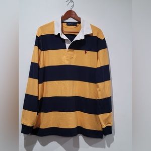 Polo Ralph Lauren Yellow and Blue Collared Shirt